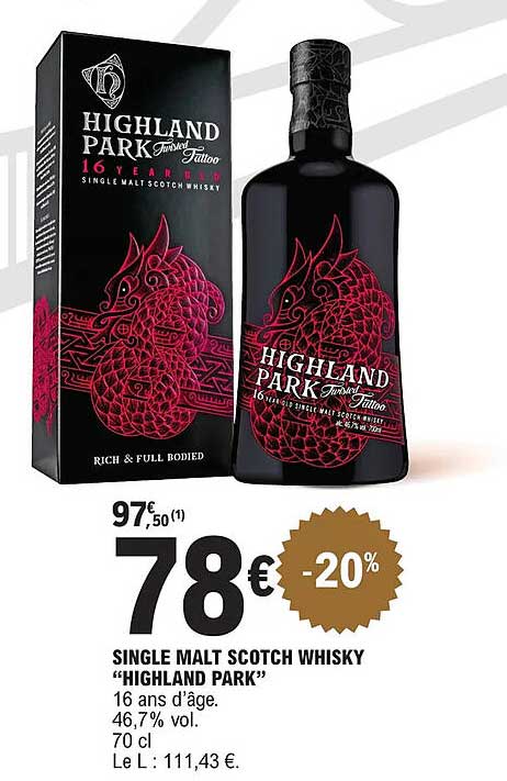 single malt scotch whisky "highland park"