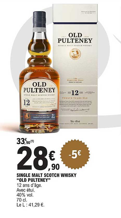 single malt scotch whisky "old pulteney"