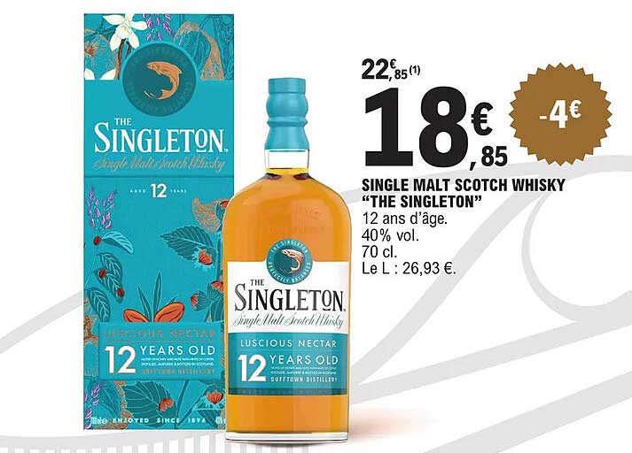 single malt scotch whisky "the singleton"