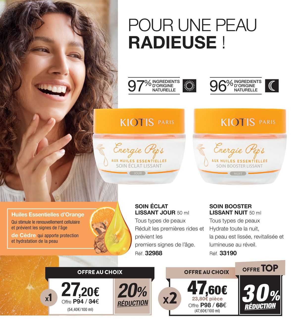 Soin éclat Lissant Jour Touts Types De Peaux Réduit Les Premières Rides Et Prévient Les Premiers Signes De L'âge Soin Booster Lissant Nuit Touts Types De Peaux Hydrate Toute La Nuit La Peau Est Lissée