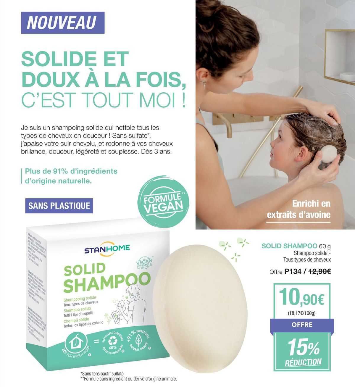 Solid Shampoo Shampoo Solide Tous Types De Cheveux