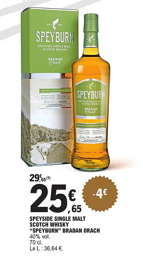 speyside single malt scotch whisky "speyburn" bradan orach