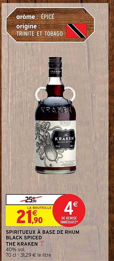 spiritueux à base de rhum black spiced the kraken