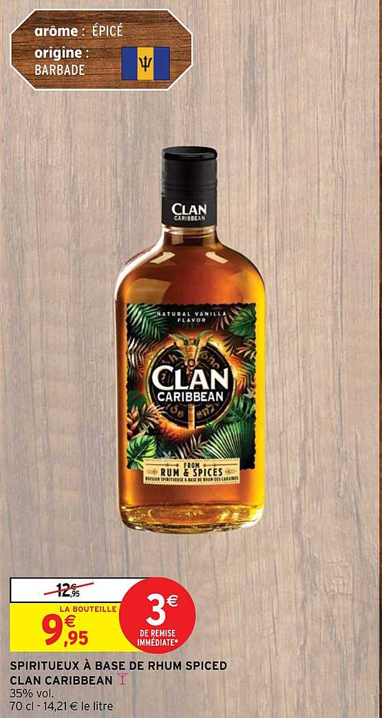 spiritueux à base de rhum spiced clan caribbean