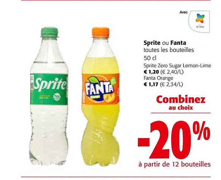sprite ou fanta toutes les bouteilles