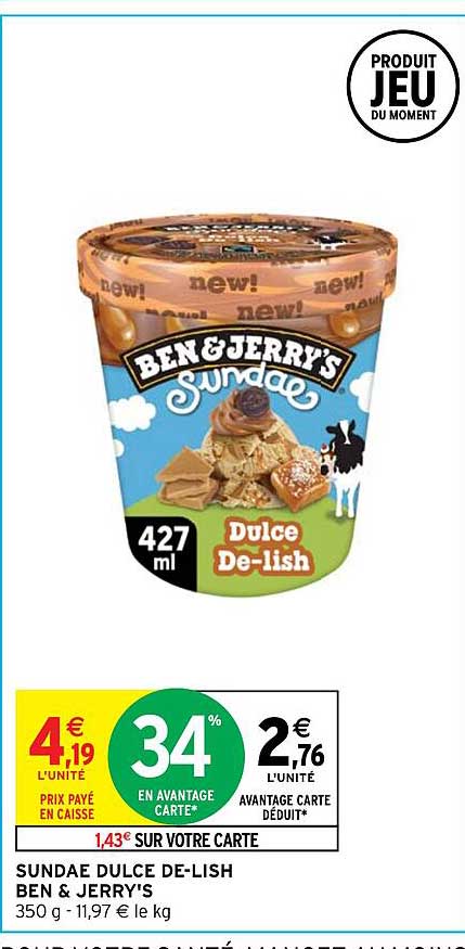 sundae dulce de-lish ben & jerry's
