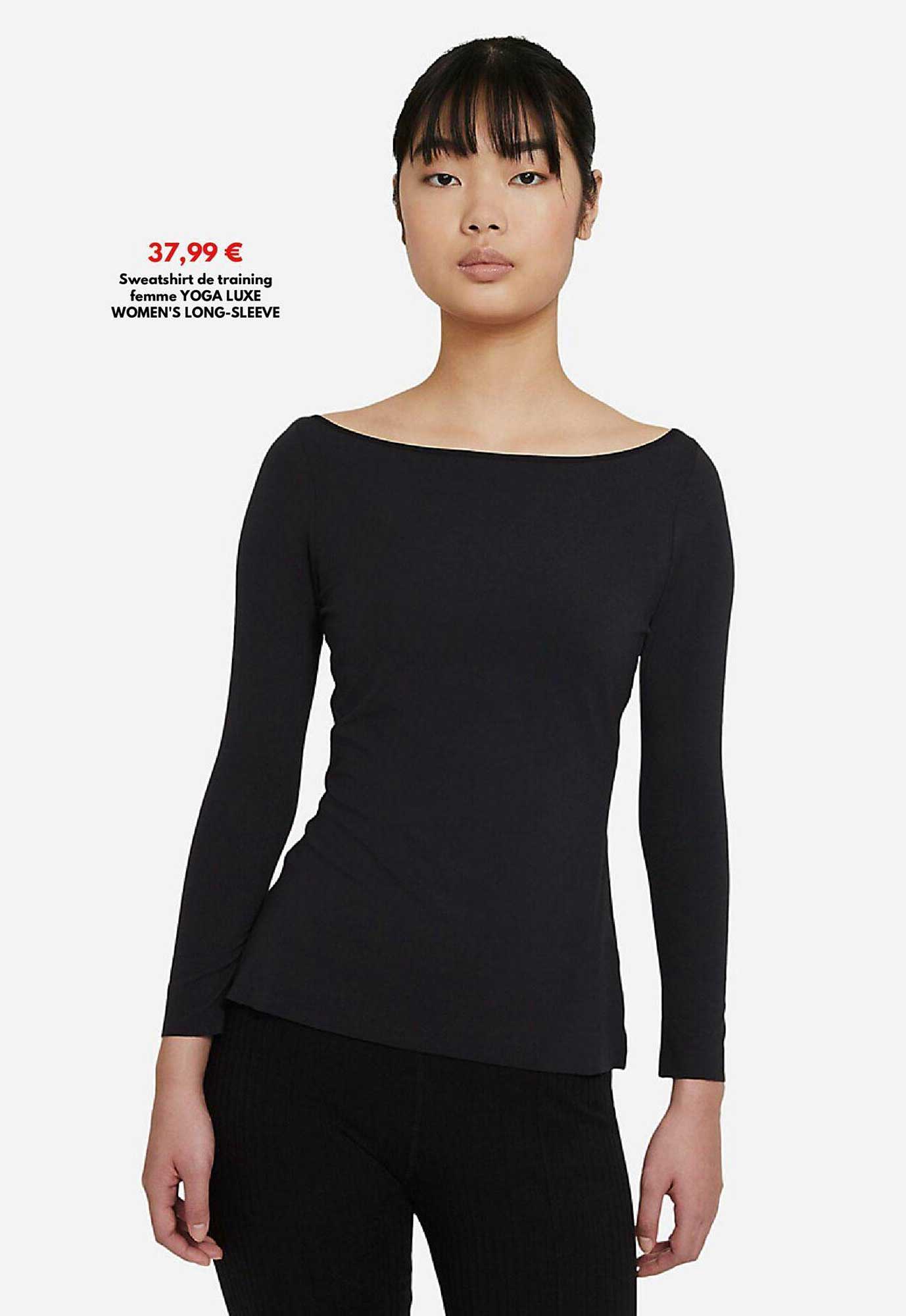 sweatshirt de training femme yoga luxe women's long-sleeve