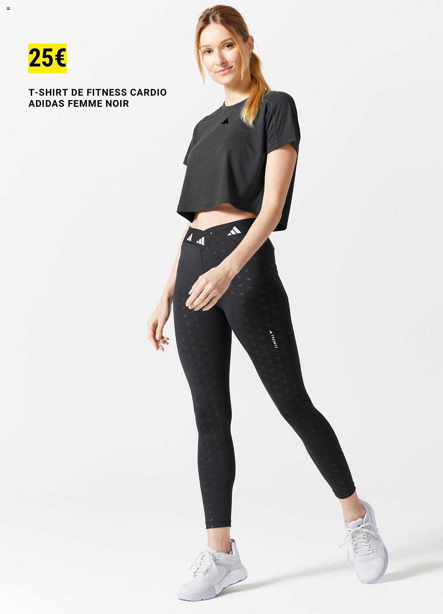 t-shirt de fitness cardio adidas femme noir