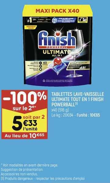 tablettes lave-vaisselle ultimate tout en 1 finish powerball