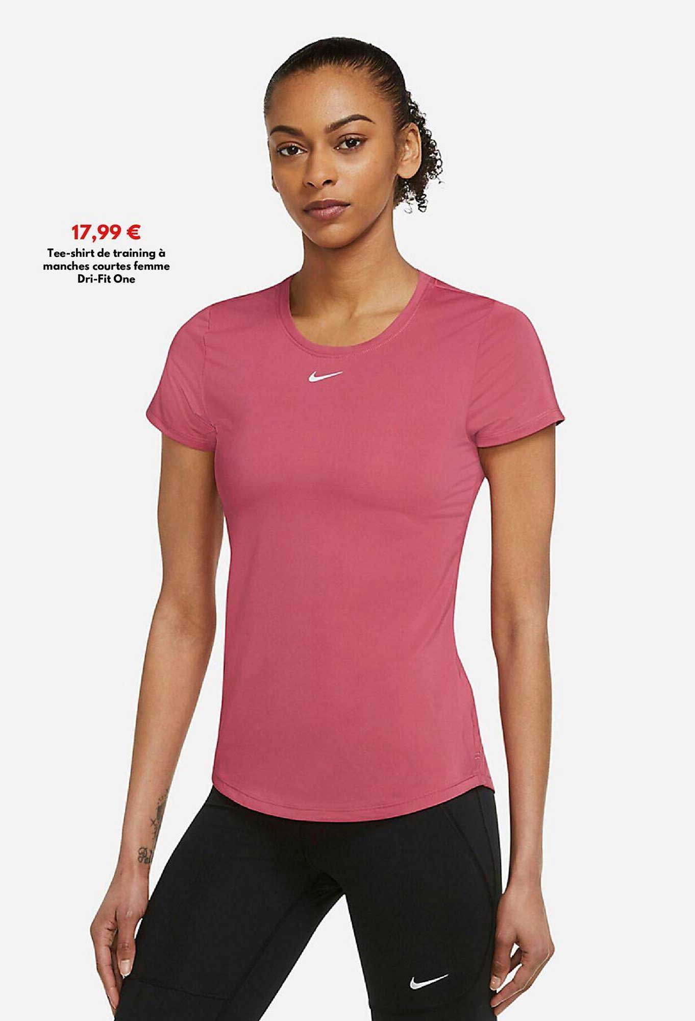 tee-shirt de training à manches courtes femme dri-fit one