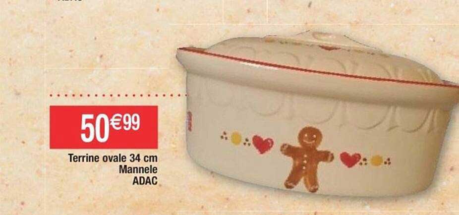 terrine ovale 34 cm mannele adac