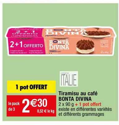 tiramisu au café bonta divina