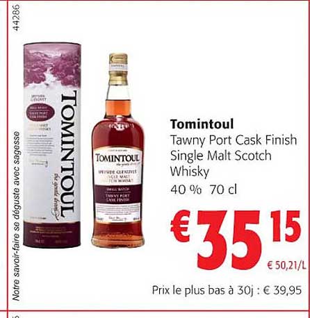 tomintoul tawny port cask finish single malt scotch whisky