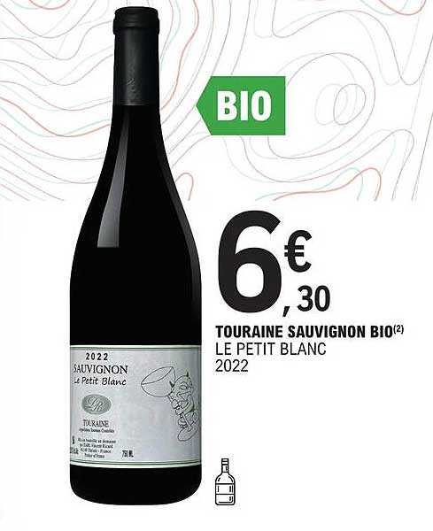 Touraine Sauvignon Bio Le Petit Blanc 2022