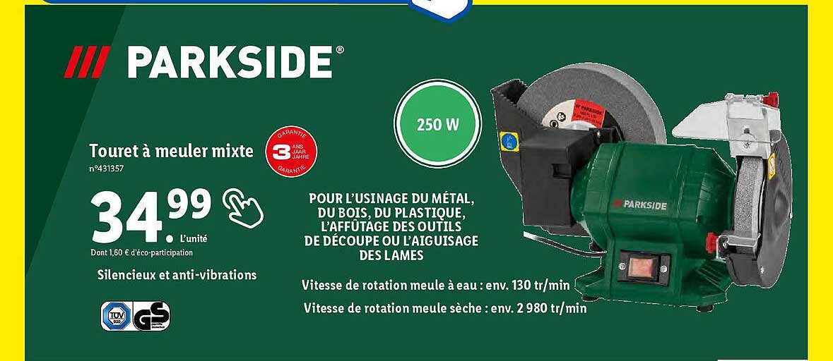 touret à meuler mixte parkside