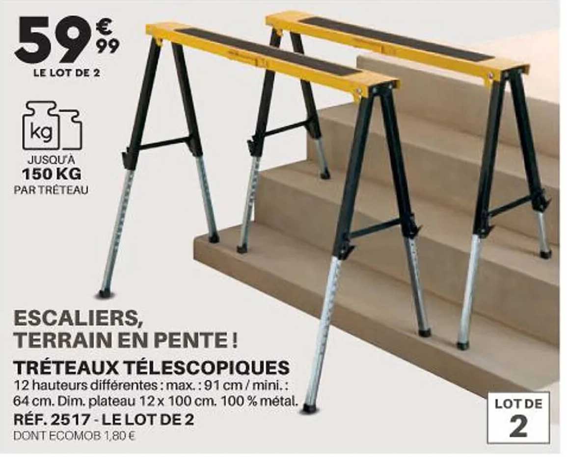 tréteaux télescopiques