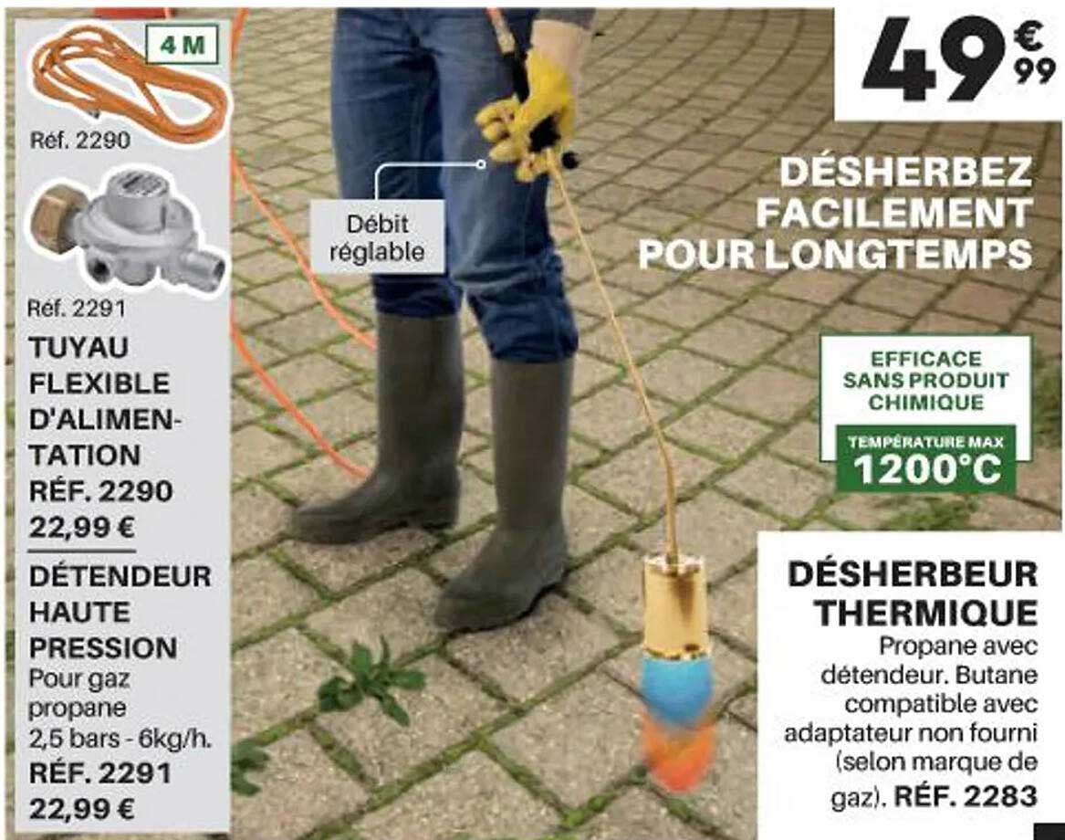 tuyau flexible d'alimentaion désherbeur thermique