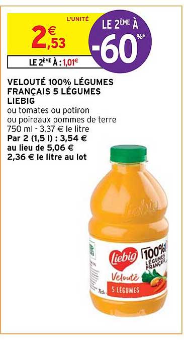 Velouté 100% Légumes Français 5 Légumes Liebig