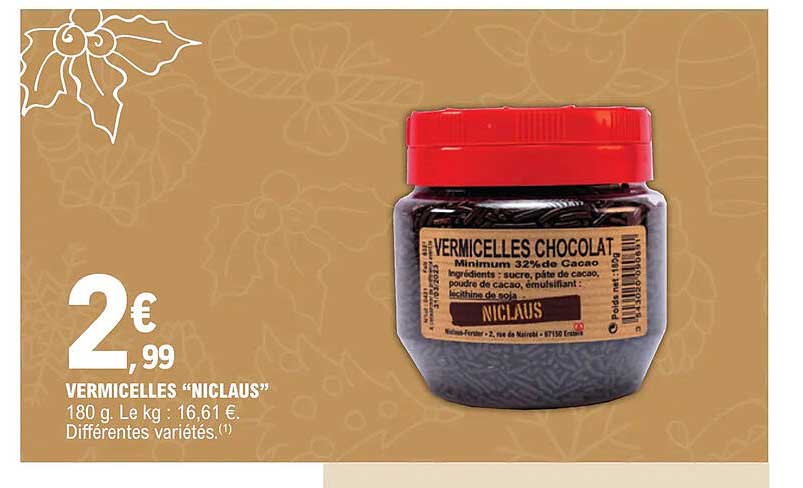 vermicelles "niclaus"