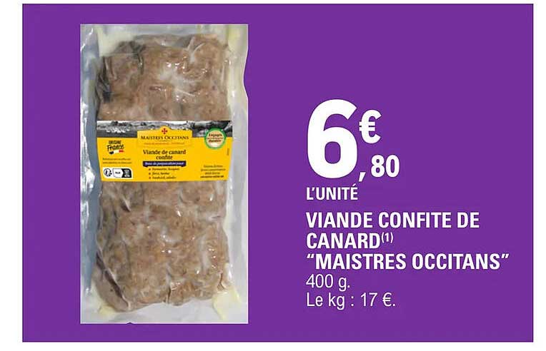 viande confite de canard "maistres occitans"
