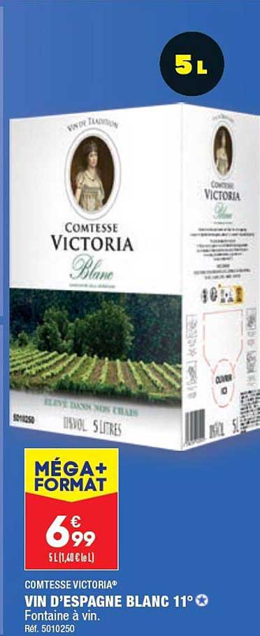 Vin D'espagne Blanc 11° Contesse Victoria