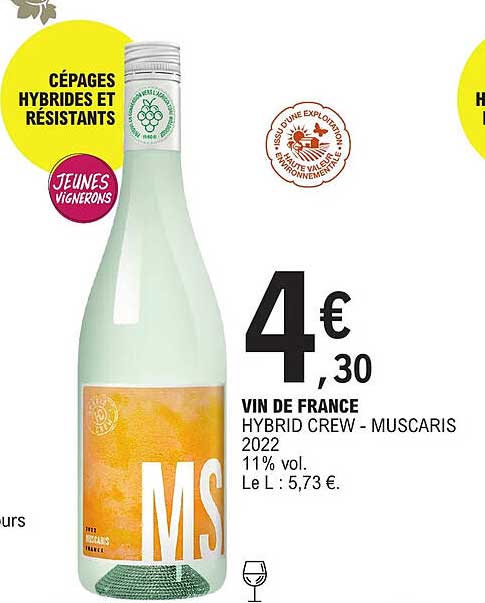 vin de france hybrid crew - muscaris 2022 11% vol.