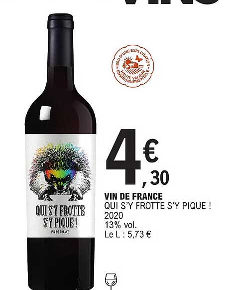 vin de france qui s'y frotte s'y pique! 2020 13% vol.