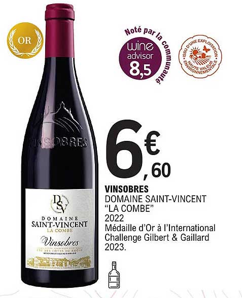 vinsobres domaine saint-vincent "la combe" 2022