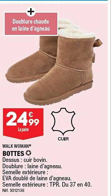 walk woman bottes