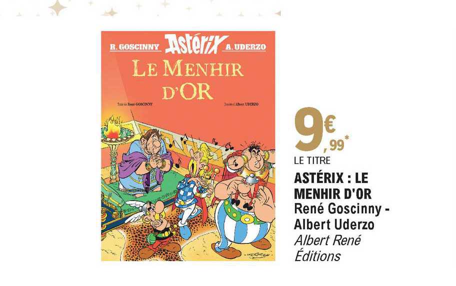 astérix : le menhir d'or - rené goscinny, albert uderzo