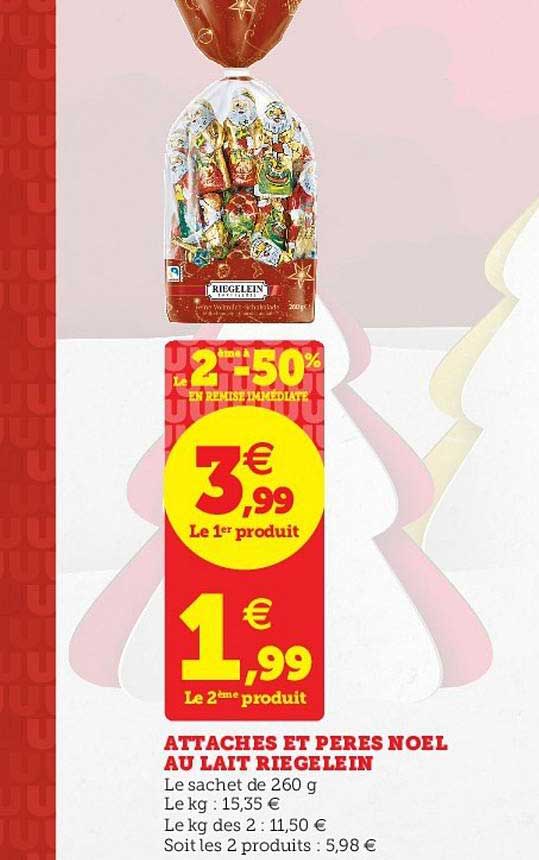 attaches et pères noël au lait riegelein