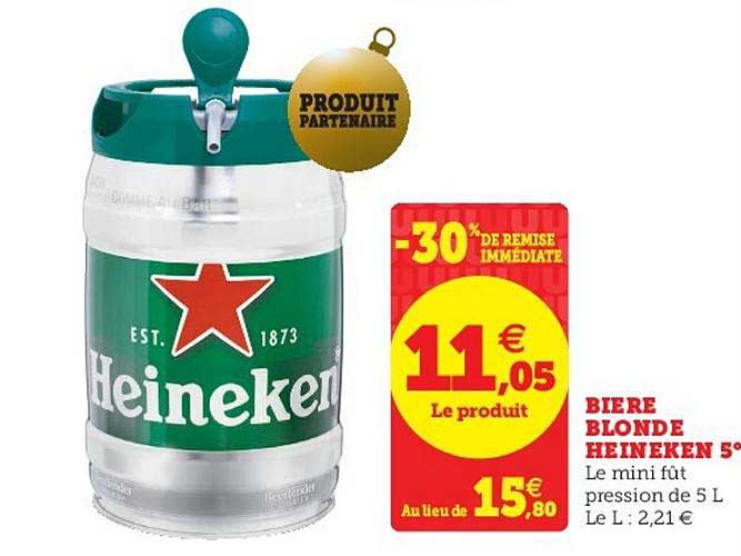 Bière Blonde Heineken 5°