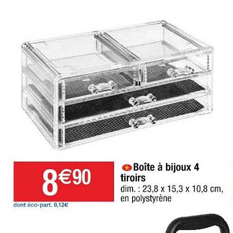 Boîte à Bijoux 4 Tiroirs