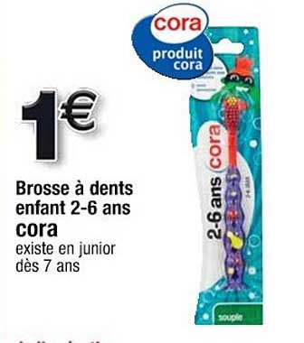 brosse à dents enfant 2-6 ans cora