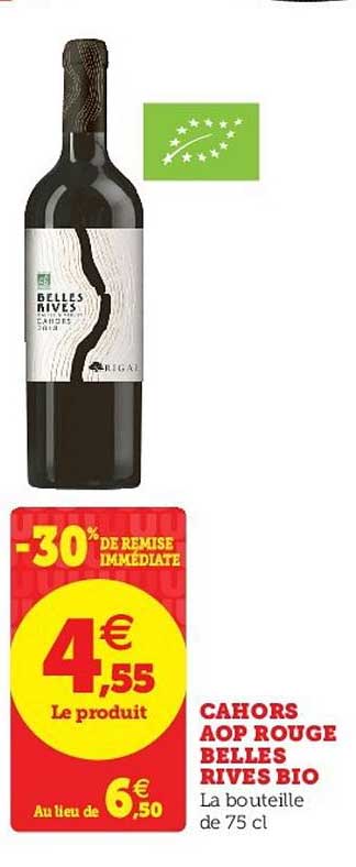 cahors aop rouge belles rives bio