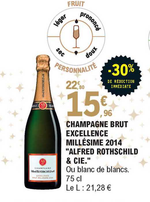 champagne brut excellence millésime 2014 "alfred rothschild & cie"