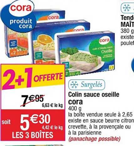 colin sauce oseille cora