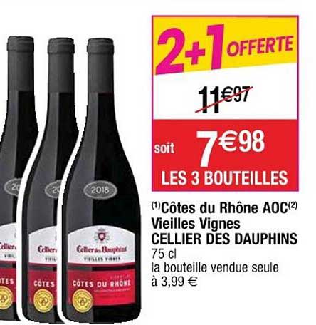côtes du rhône aoc vieilles vignes cellier des dauphins