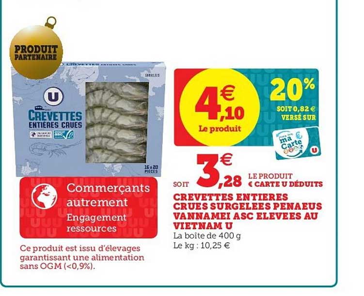 crevettes entières crues surgelées penaeus vannamei asc élevées au vietnam u