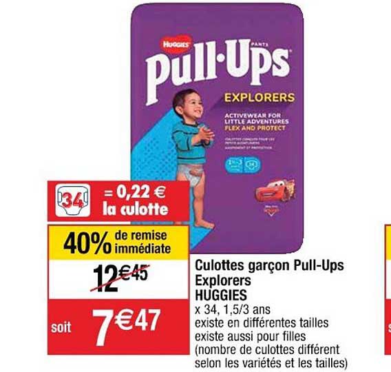 culottes garçon pull-ups explorers huggies