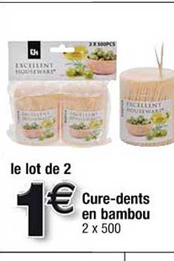 cure-dents en bambou