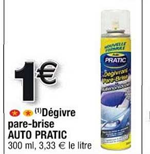 dégivre pare-brise auto pratic