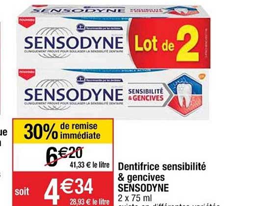 dentifrice sensibilité & gencives sensodyne