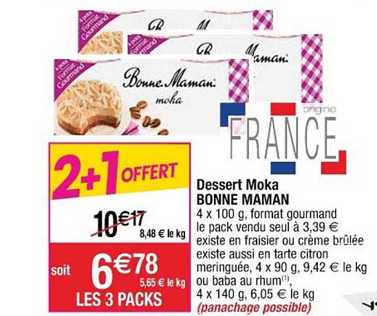 dessert moka bonne maman