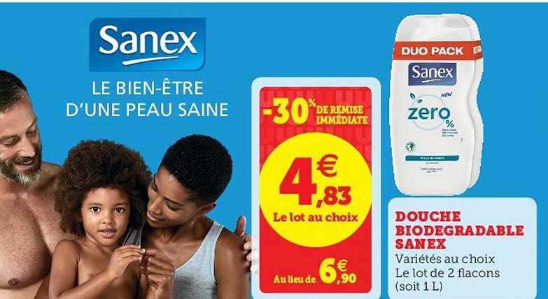 douche biodegradable sanex