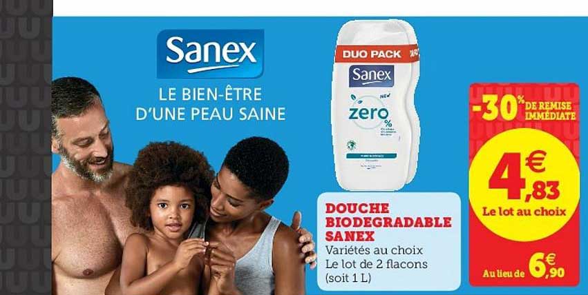 douche biodegradable sanex