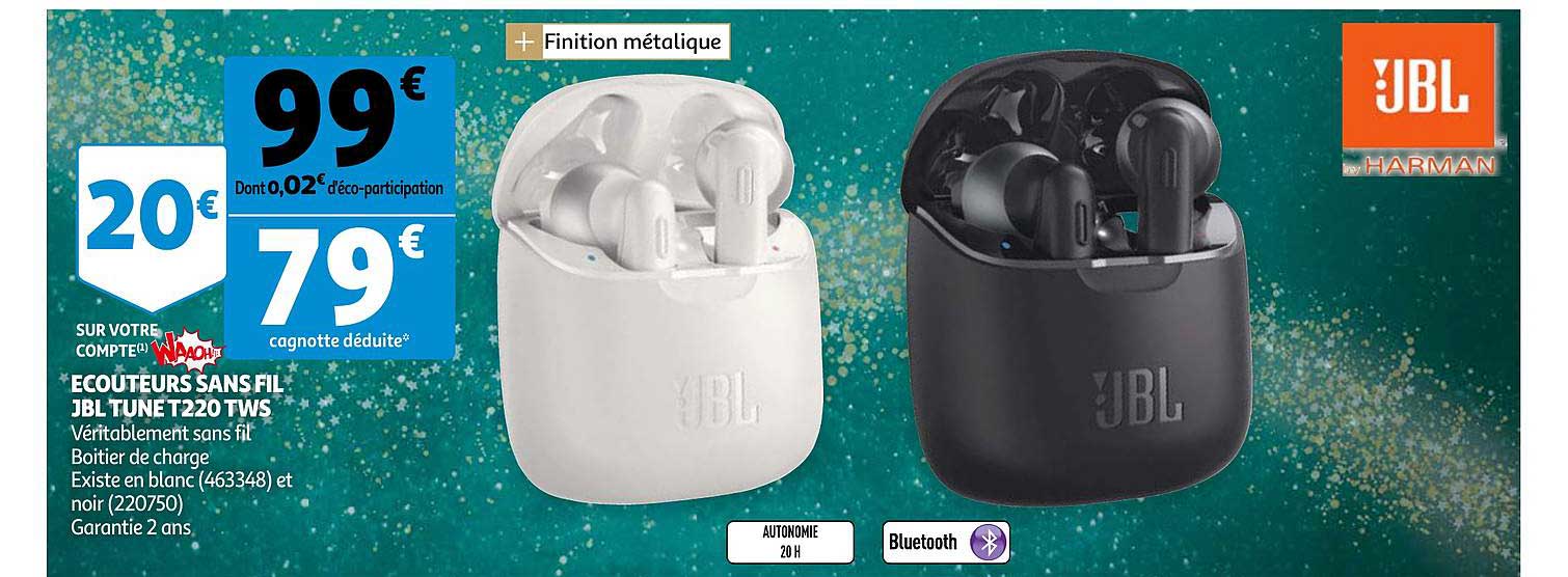 écouteurs sans fil jbl tune t220 tws