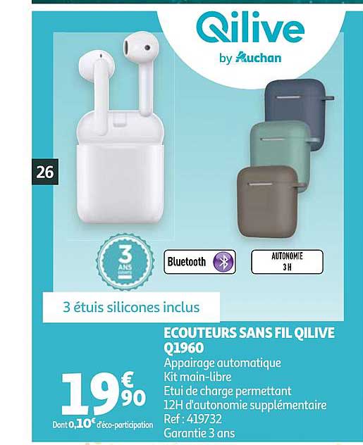 écouteurs sans fil qilive q1960