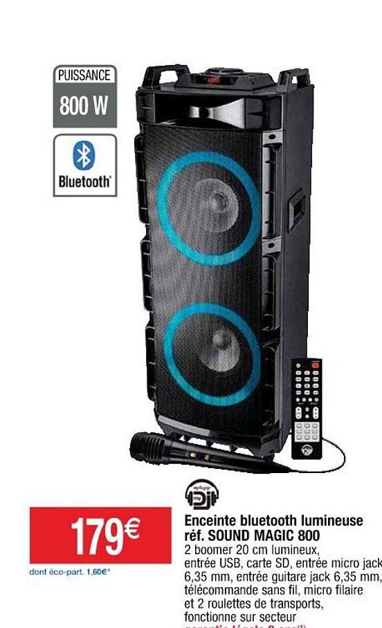 enceinte bluetooth lumineuse sound magic 800