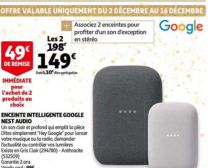 enceinte intelligente google nest audio